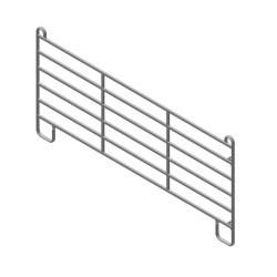 Fence panel zinc plated